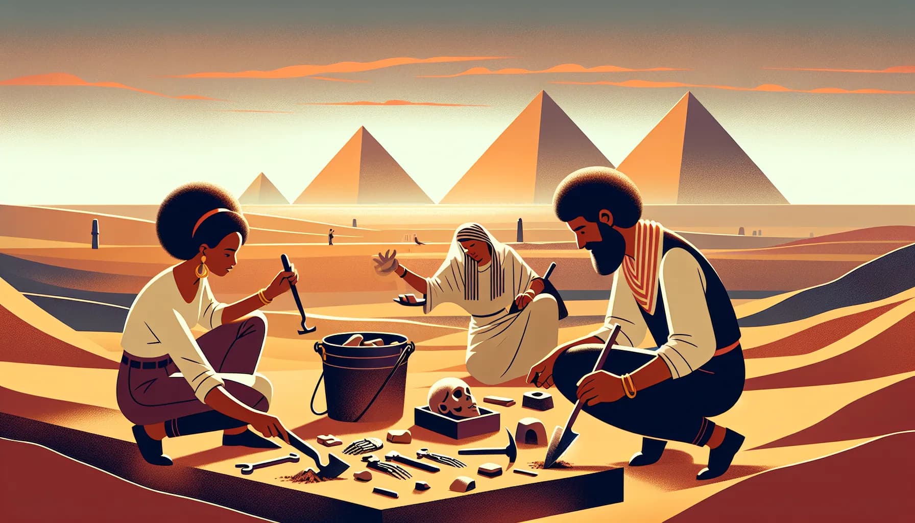 Archaeologists uncovering treasures in the shadows of the pyramids