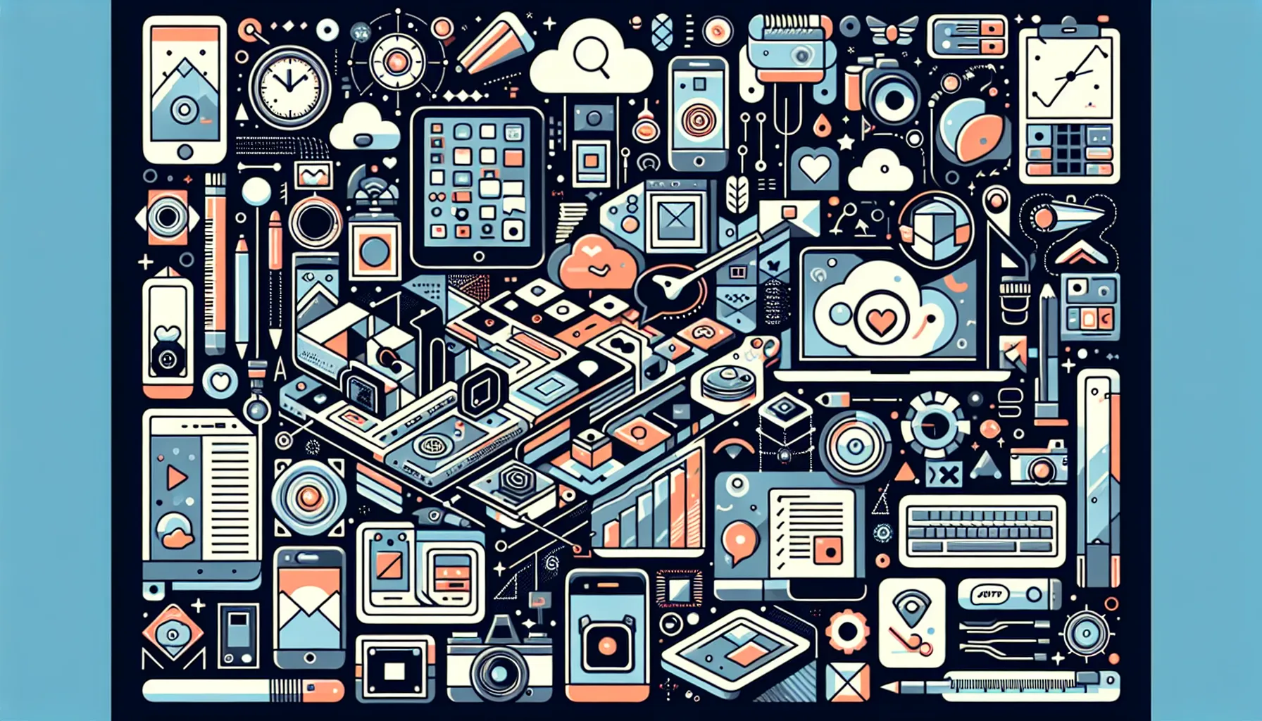 Exploring the digital ecosystem: a colorful tapestry of technology and connectivity