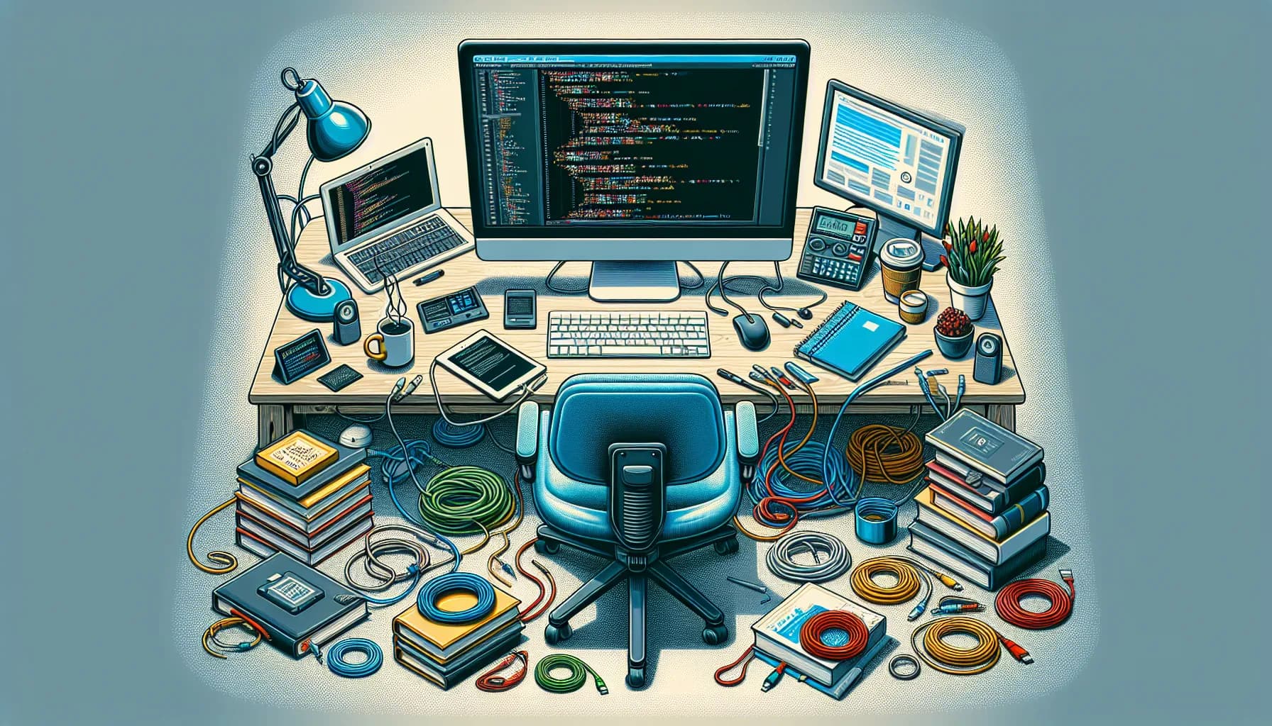 A developer's paradise powered by caffeine and code