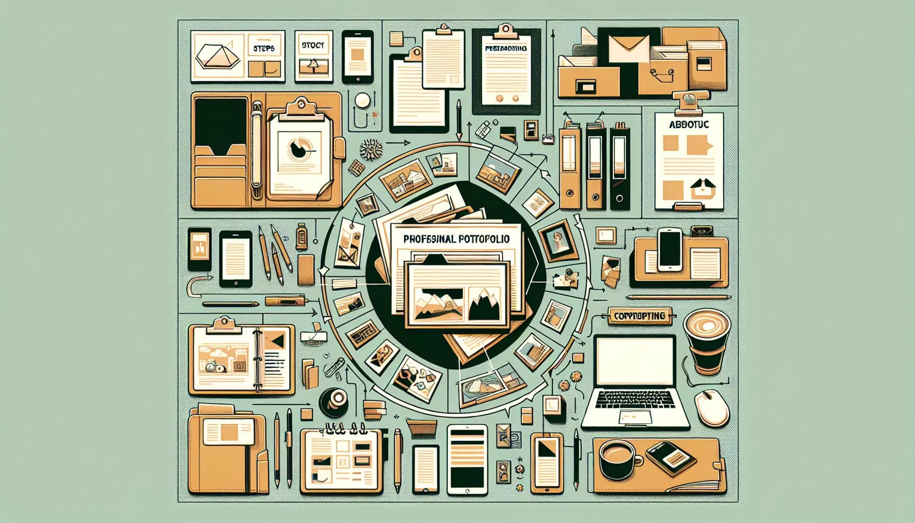 A detailed overhead view of a bustling hospital layout, showcasing various departments interconnected around a central hub