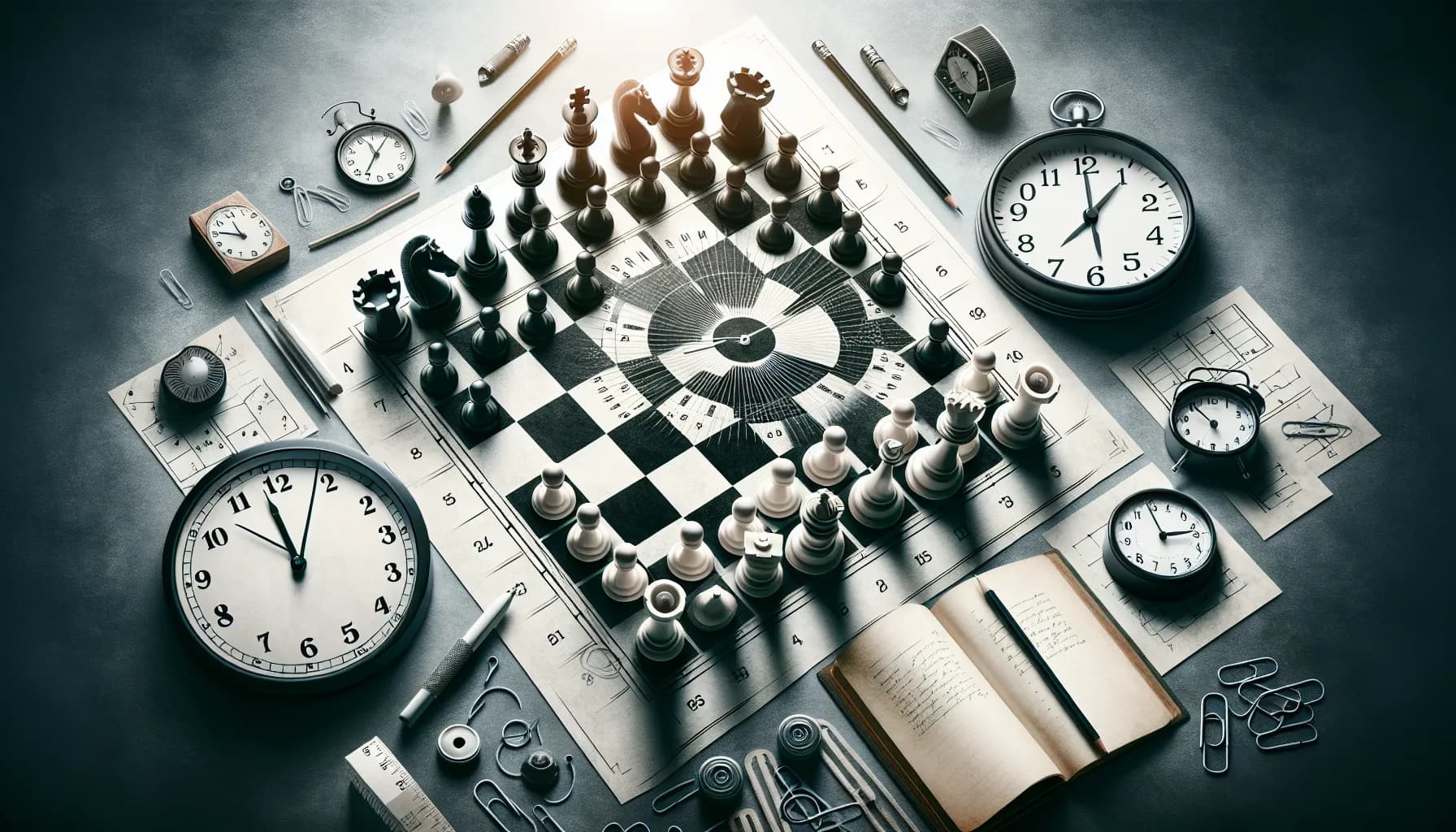 Strategy and time converge on the chessboard of intellect