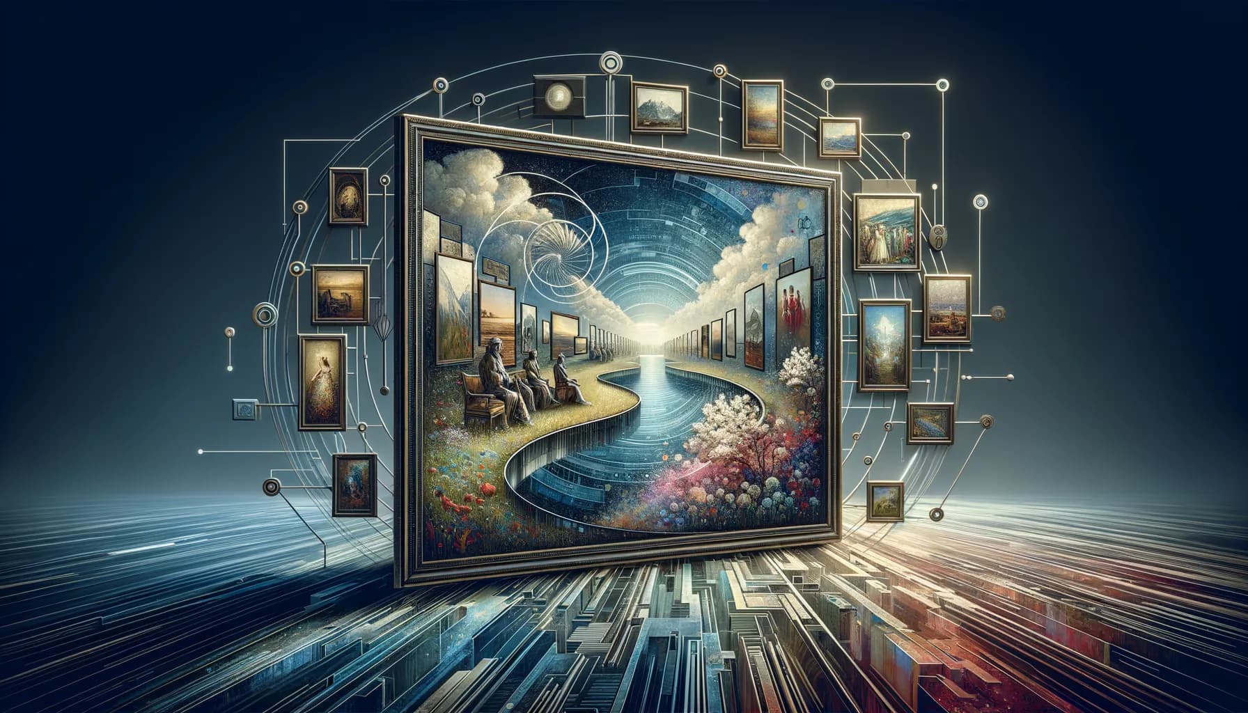 Art transcends reality, bridging worlds through the dance of imagination