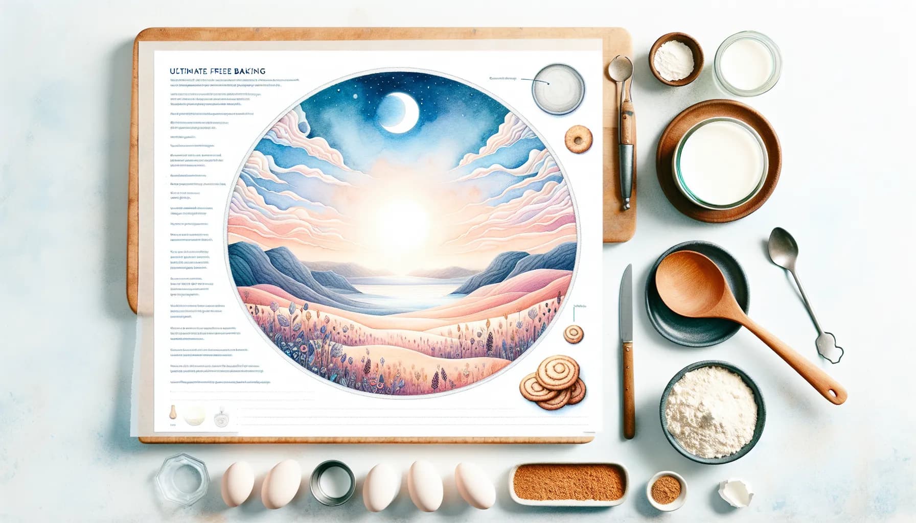 Baking a sunset: culinary art meets natural beauty
